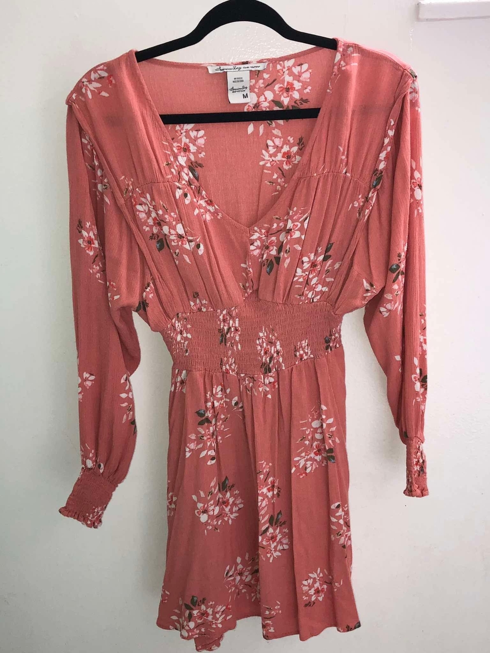 American Rag Floral Blush Pink V-Neck Dress